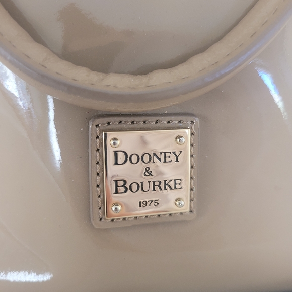 Dooney & Bourke Patent Leather Beige Satchel - Picture 2 of 6